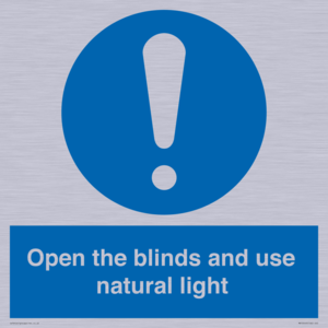 Open the blinds and use natural light